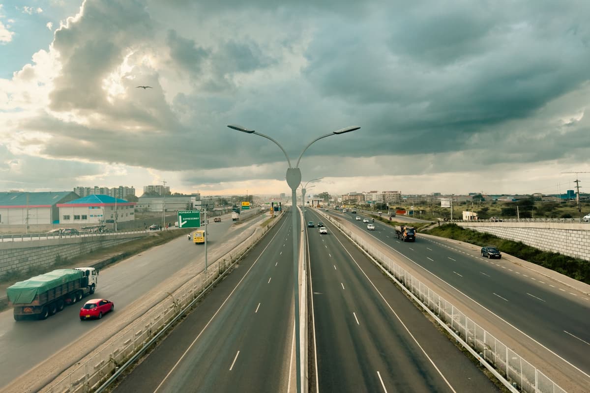 View of the Nairobi Express Way highway seen at Syokimau in Machakos, Kenya